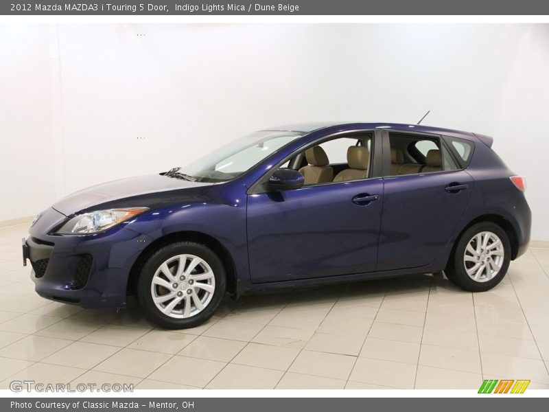 Indigo Lights Mica / Dune Beige 2012 Mazda MAZDA3 i Touring 5 Door