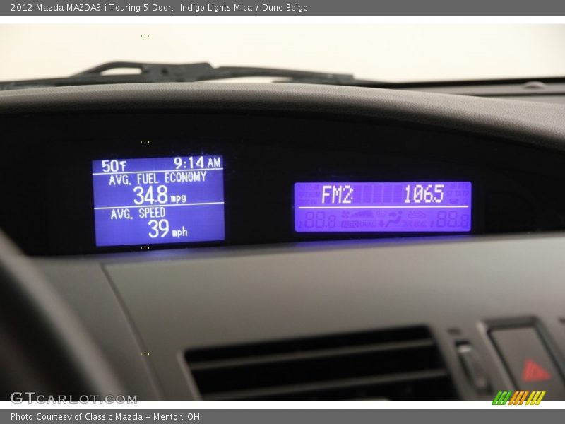 Indigo Lights Mica / Dune Beige 2012 Mazda MAZDA3 i Touring 5 Door