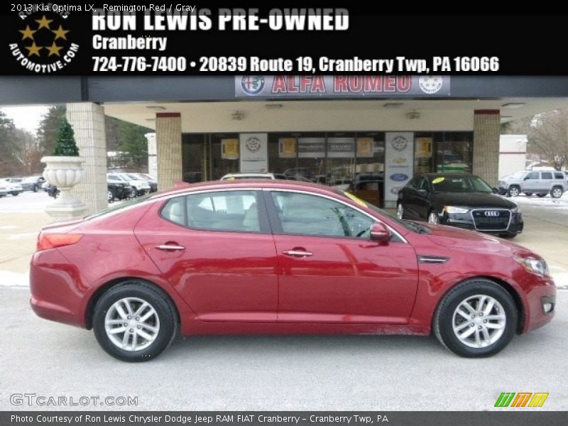 Remington Red / Gray 2013 Kia Optima LX