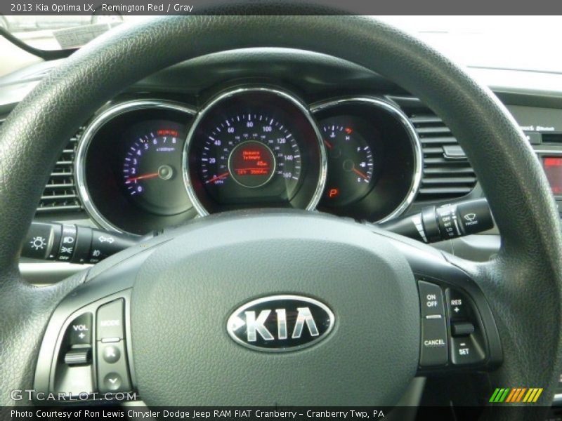 Remington Red / Gray 2013 Kia Optima LX