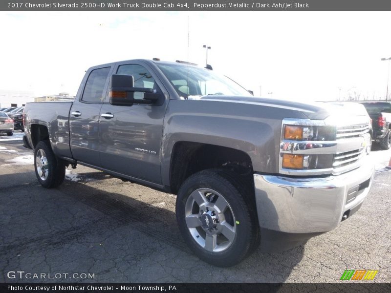 Pepperdust Metallic / Dark Ash/Jet Black 2017 Chevrolet Silverado 2500HD Work Truck Double Cab 4x4