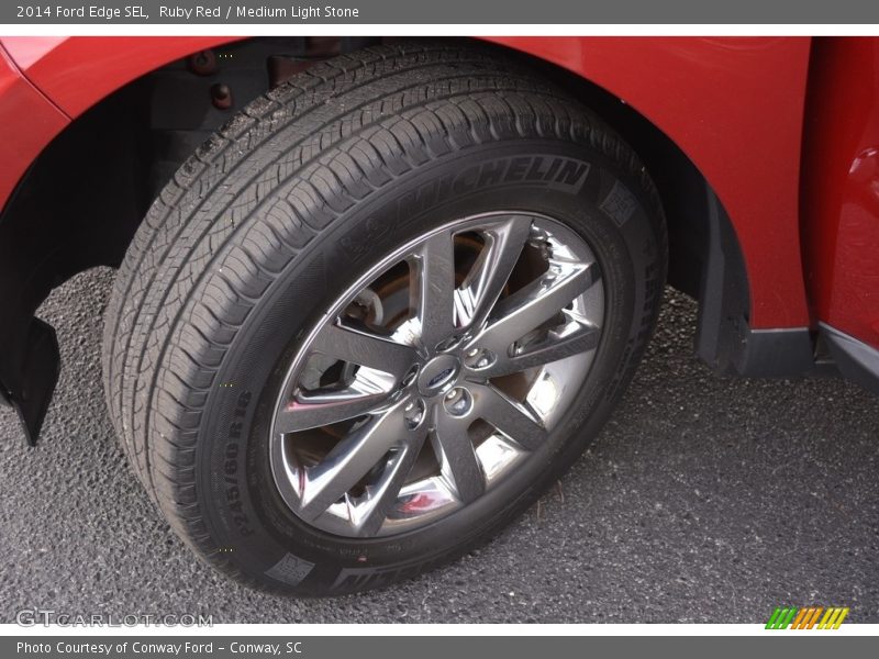 Ruby Red / Medium Light Stone 2014 Ford Edge SEL