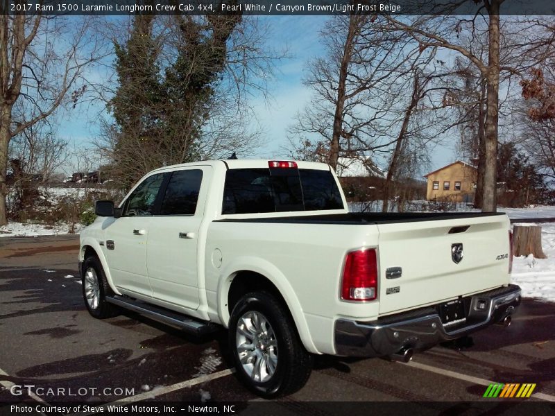 Pearl White / Canyon Brown/Light Frost Beige 2017 Ram 1500 Laramie Longhorn Crew Cab 4x4