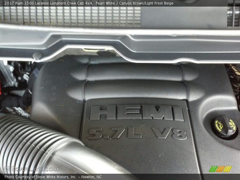 Pearl White / Canyon Brown/Light Frost Beige 2017 Ram 1500 Laramie Longhorn Crew Cab 4x4