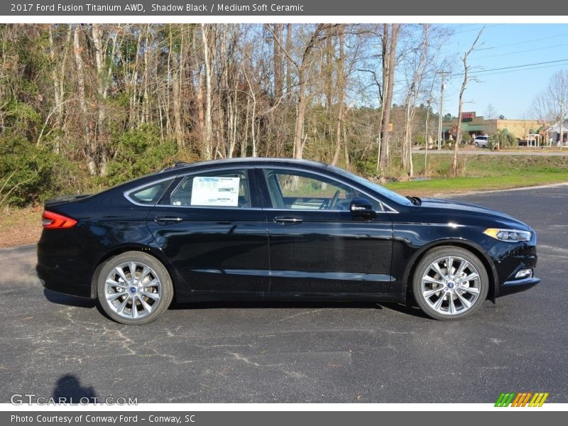 Shadow Black / Medium Soft Ceramic 2017 Ford Fusion Titanium AWD