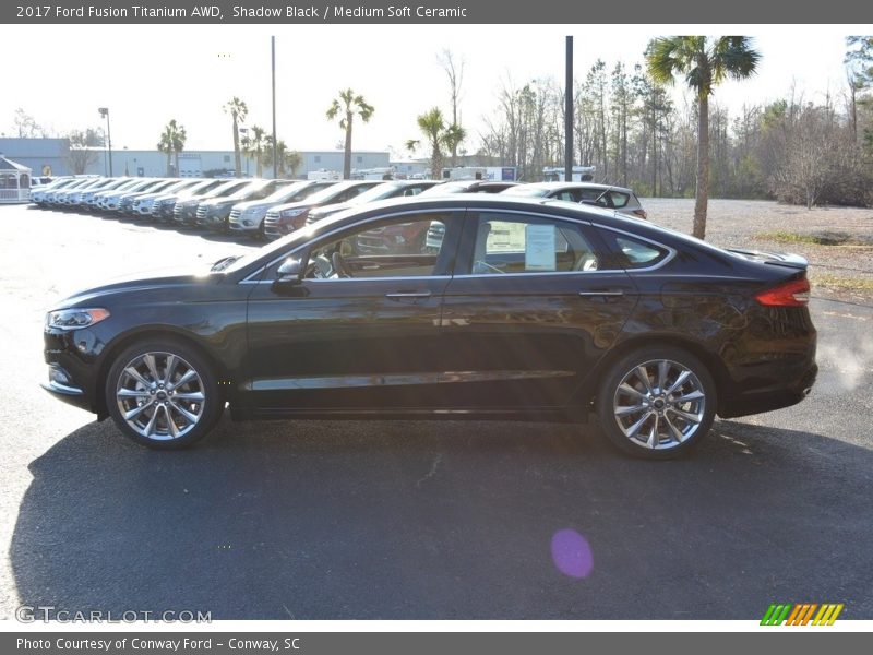 Shadow Black / Medium Soft Ceramic 2017 Ford Fusion Titanium AWD