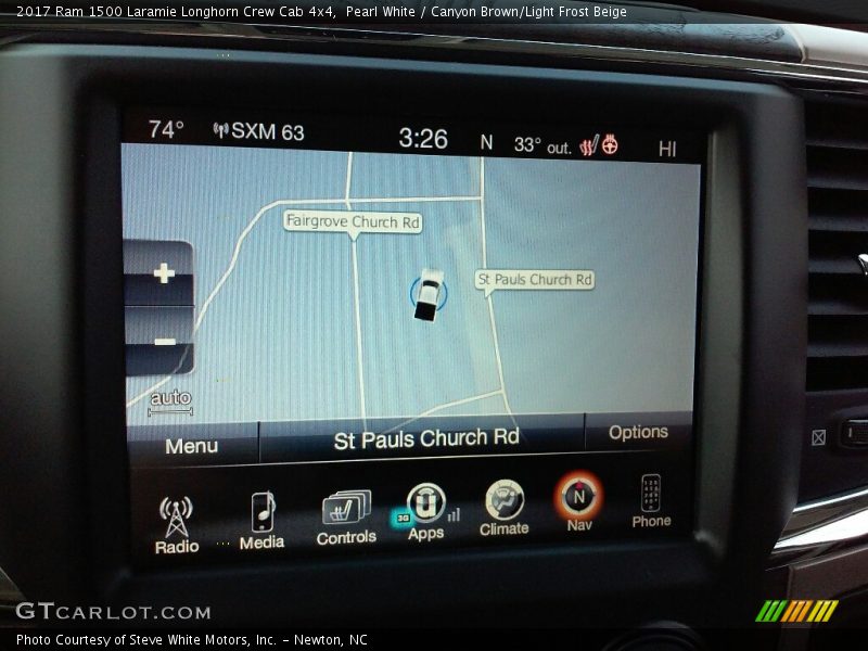 Navigation of 2017 1500 Laramie Longhorn Crew Cab 4x4