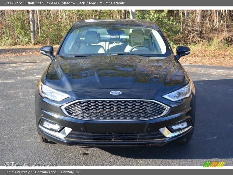 Shadow Black / Medium Soft Ceramic 2017 Ford Fusion Titanium AWD