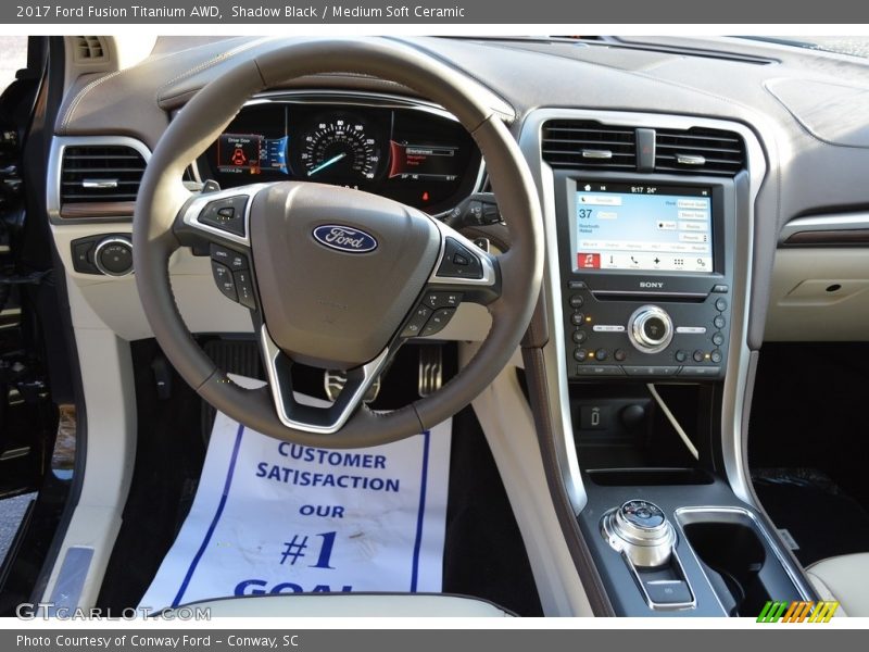 Shadow Black / Medium Soft Ceramic 2017 Ford Fusion Titanium AWD