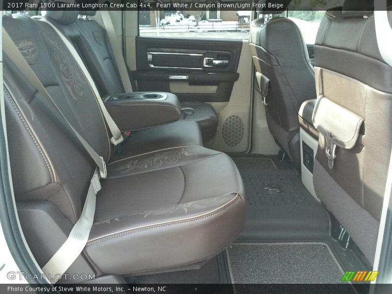 Pearl White / Canyon Brown/Light Frost Beige 2017 Ram 1500 Laramie Longhorn Crew Cab 4x4