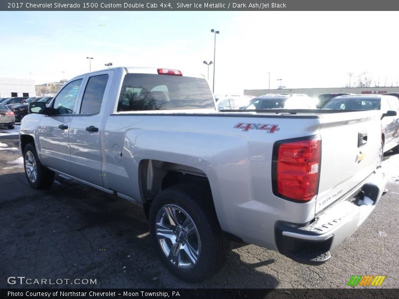 Silver Ice Metallic / Dark Ash/Jet Black 2017 Chevrolet Silverado 1500 Custom Double Cab 4x4