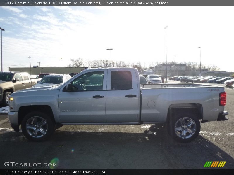 Silver Ice Metallic / Dark Ash/Jet Black 2017 Chevrolet Silverado 1500 Custom Double Cab 4x4