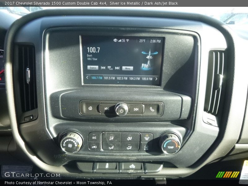 Silver Ice Metallic / Dark Ash/Jet Black 2017 Chevrolet Silverado 1500 Custom Double Cab 4x4