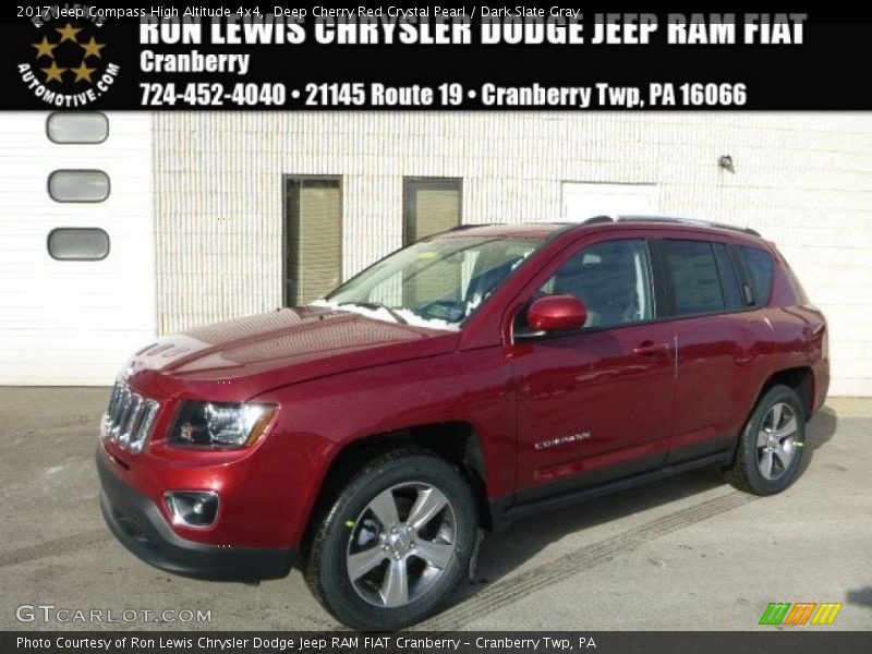 Deep Cherry Red Crystal Pearl / Dark Slate Gray 2017 Jeep Compass High Altitude 4x4