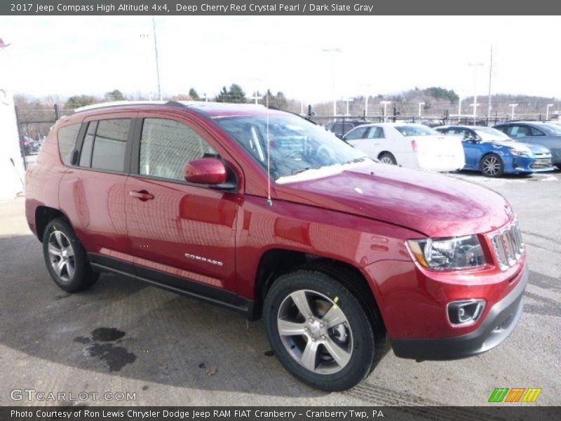 Deep Cherry Red Crystal Pearl / Dark Slate Gray 2017 Jeep Compass High Altitude 4x4