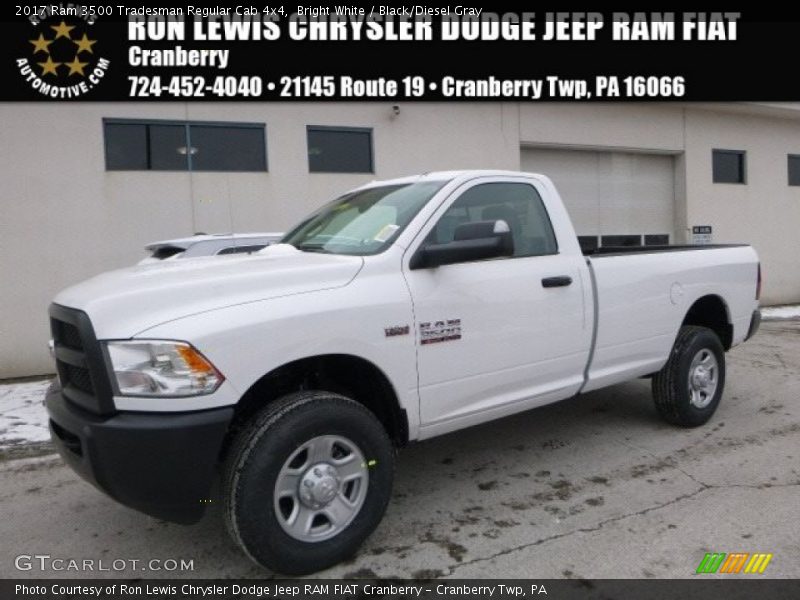 Bright White / Black/Diesel Gray 2017 Ram 3500 Tradesman Regular Cab 4x4