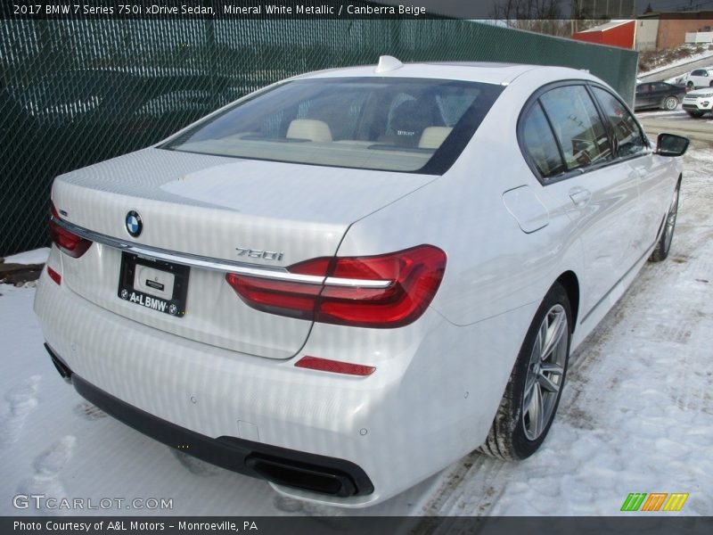 Mineral White Metallic / Canberra Beige 2017 BMW 7 Series 750i xDrive Sedan