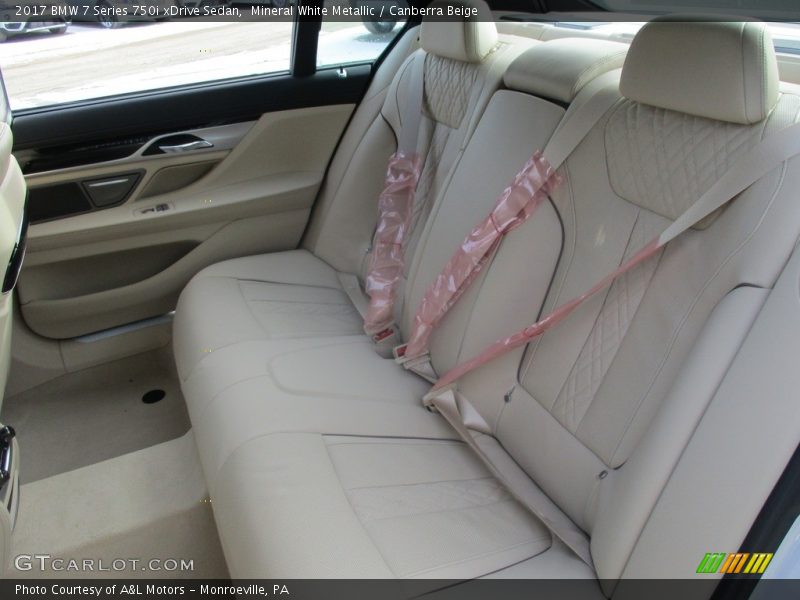 Mineral White Metallic / Canberra Beige 2017 BMW 7 Series 750i xDrive Sedan