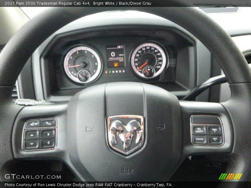Bright White / Black/Diesel Gray 2017 Ram 3500 Tradesman Regular Cab 4x4