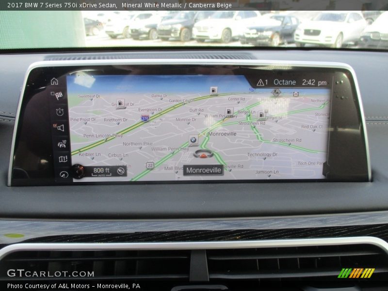 Mineral White Metallic / Canberra Beige 2017 BMW 7 Series 750i xDrive Sedan