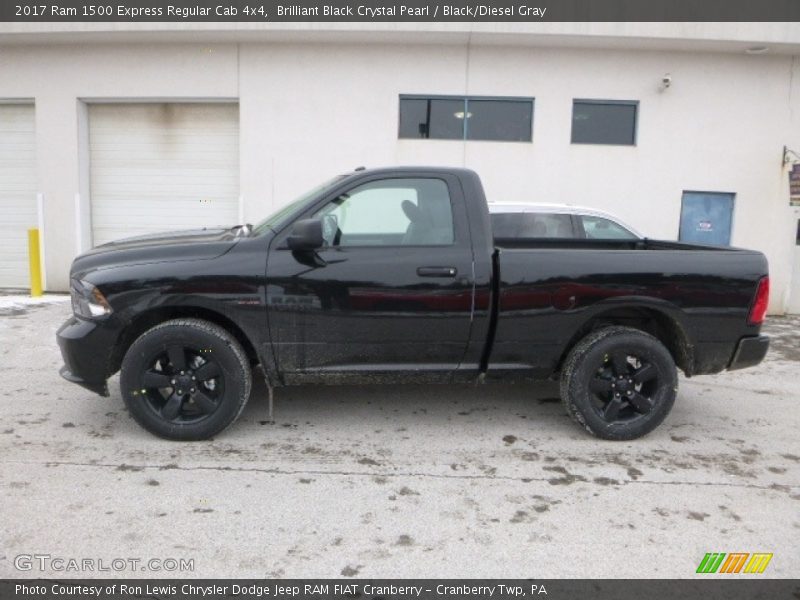 Brilliant Black Crystal Pearl / Black/Diesel Gray 2017 Ram 1500 Express Regular Cab 4x4