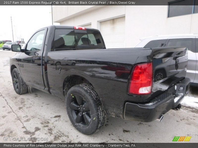 Brilliant Black Crystal Pearl / Black/Diesel Gray 2017 Ram 1500 Express Regular Cab 4x4