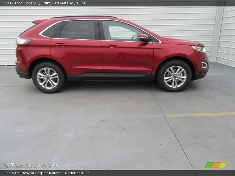 Ruby Red Metallic / Dune 2017 Ford Edge SEL