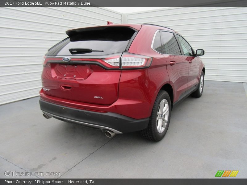 Ruby Red Metallic / Dune 2017 Ford Edge SEL