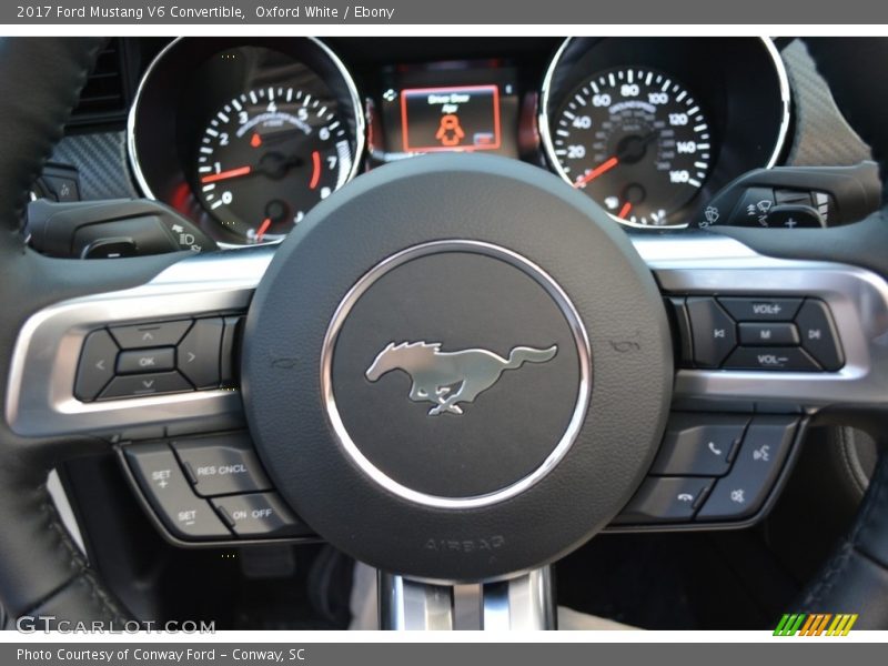 Oxford White / Ebony 2017 Ford Mustang V6 Convertible