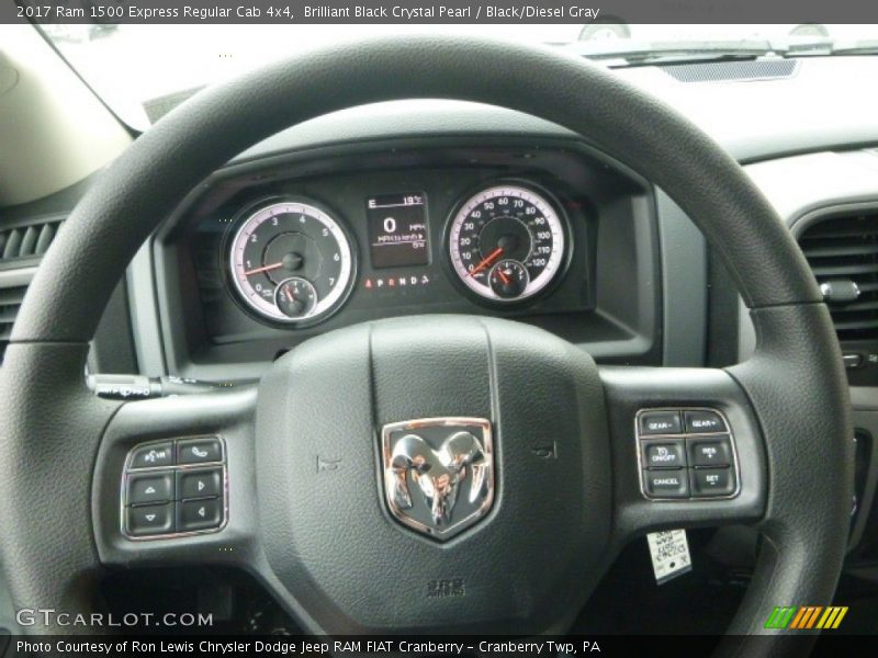 Brilliant Black Crystal Pearl / Black/Diesel Gray 2017 Ram 1500 Express Regular Cab 4x4