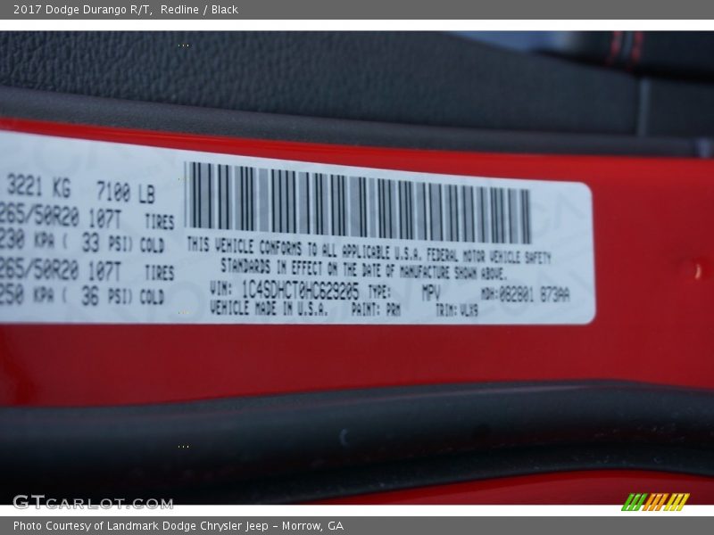 Redline / Black 2017 Dodge Durango R/T