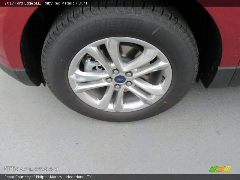 Ruby Red Metallic / Dune 2017 Ford Edge SEL