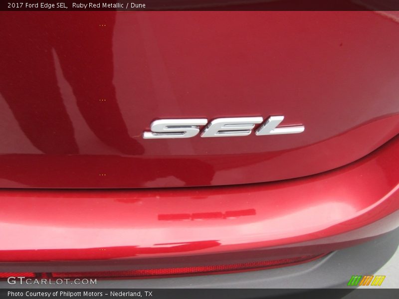 Ruby Red Metallic / Dune 2017 Ford Edge SEL
