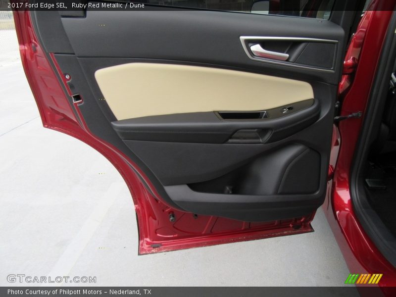 Ruby Red Metallic / Dune 2017 Ford Edge SEL