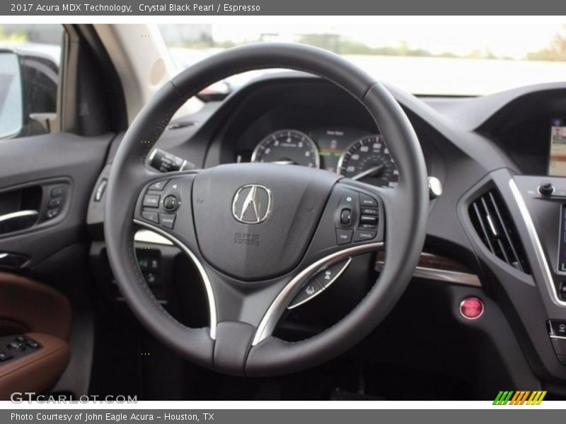 Crystal Black Pearl / Espresso 2017 Acura MDX Technology