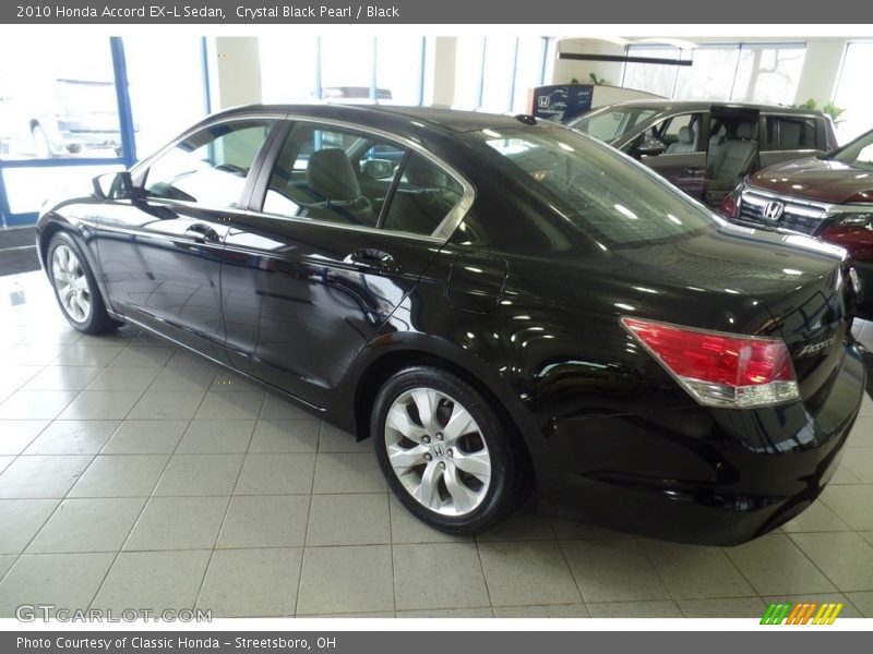 Crystal Black Pearl / Black 2010 Honda Accord EX-L Sedan