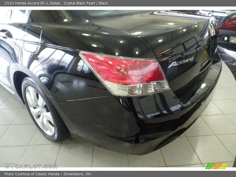 Crystal Black Pearl / Black 2010 Honda Accord EX-L Sedan