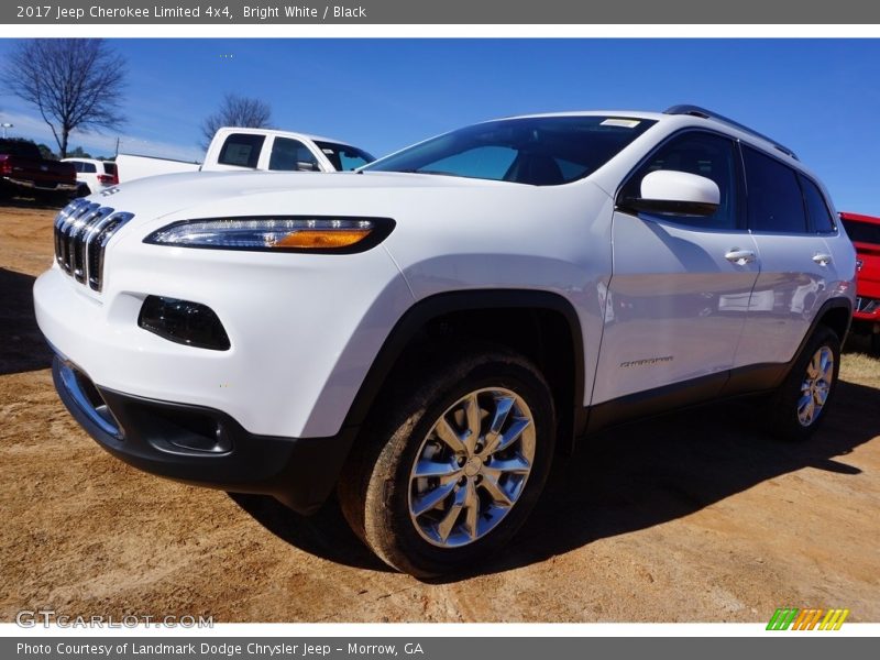 Bright White / Black 2017 Jeep Cherokee Limited 4x4