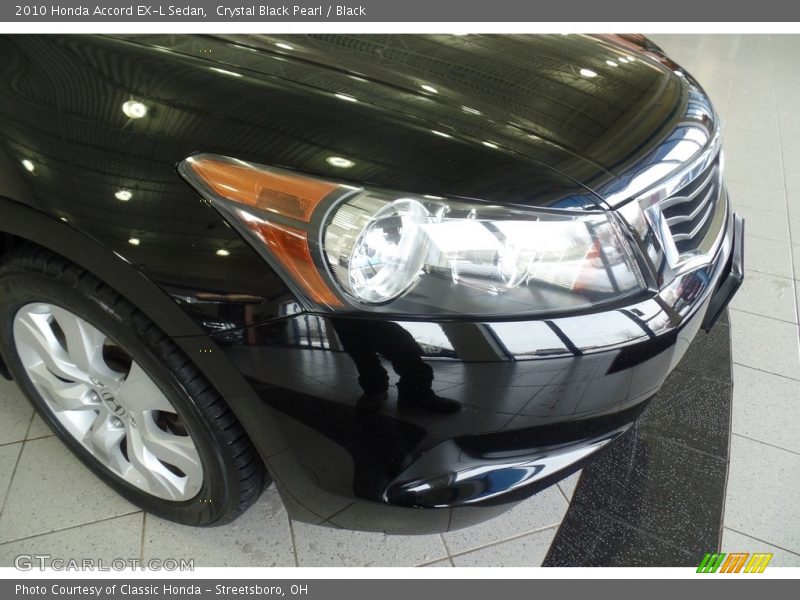Crystal Black Pearl / Black 2010 Honda Accord EX-L Sedan
