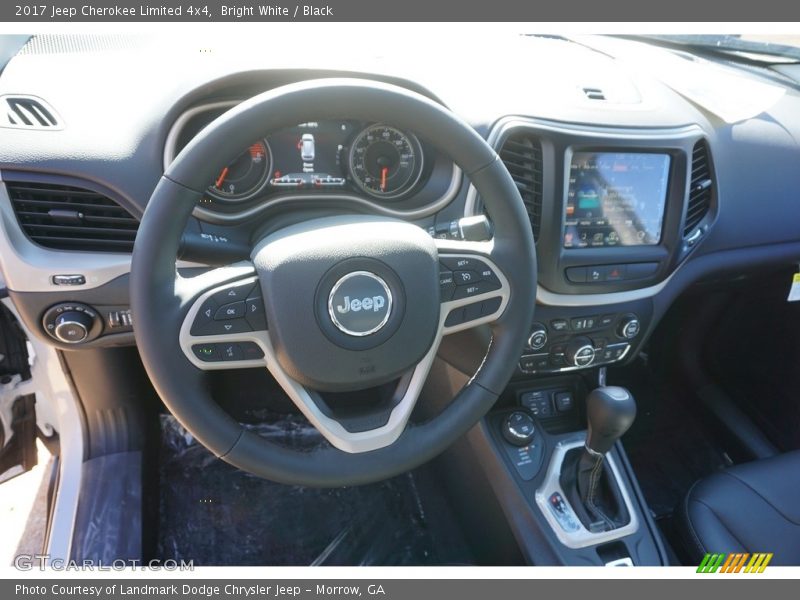 Bright White / Black 2017 Jeep Cherokee Limited 4x4