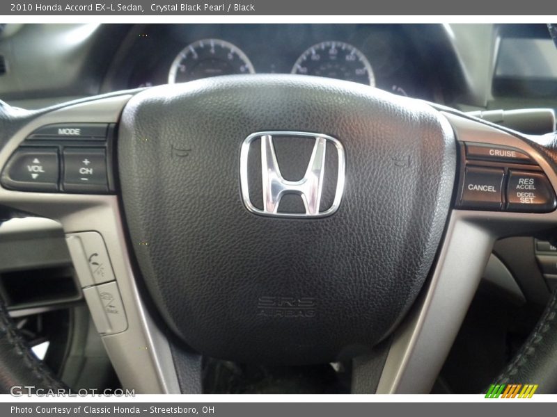 Crystal Black Pearl / Black 2010 Honda Accord EX-L Sedan