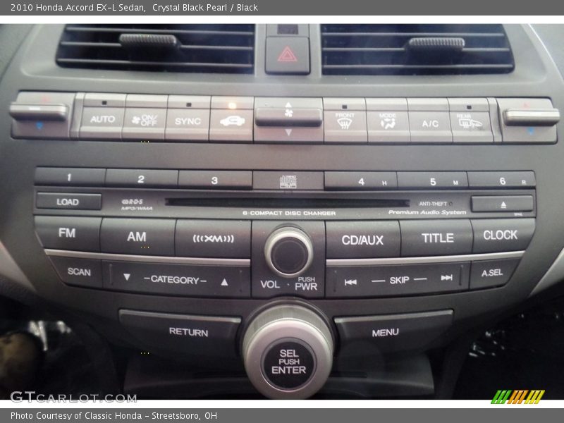 Crystal Black Pearl / Black 2010 Honda Accord EX-L Sedan