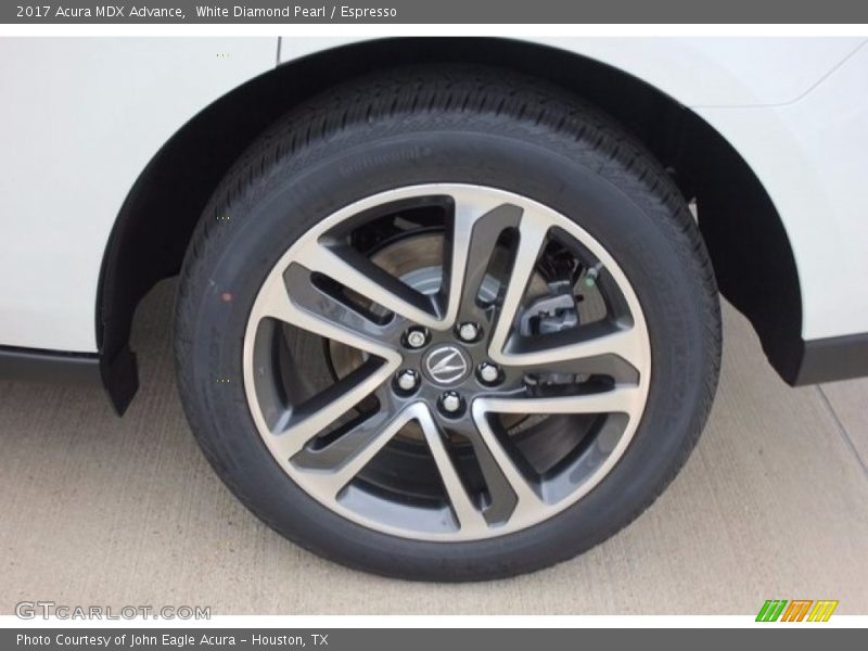 White Diamond Pearl / Espresso 2017 Acura MDX Advance
