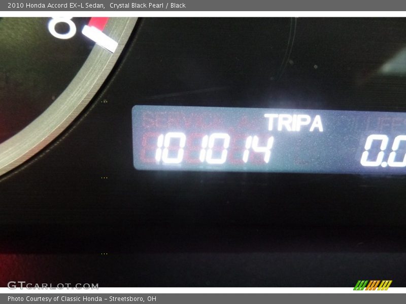 Crystal Black Pearl / Black 2010 Honda Accord EX-L Sedan