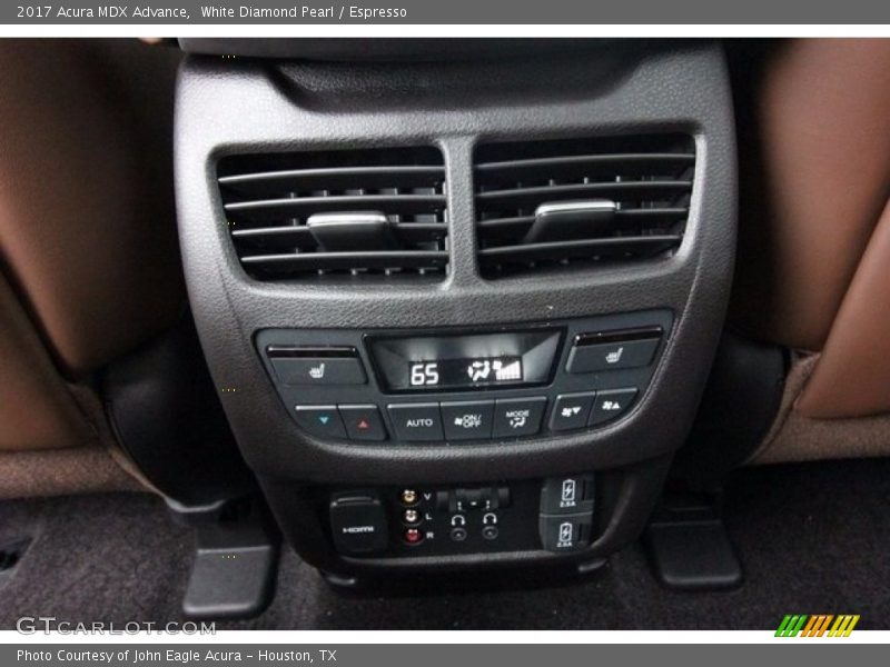 White Diamond Pearl / Espresso 2017 Acura MDX Advance