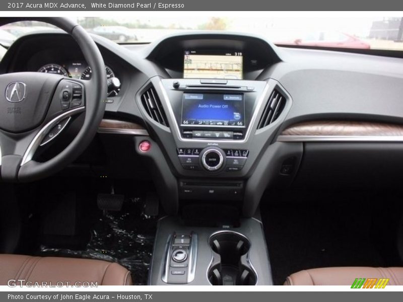 White Diamond Pearl / Espresso 2017 Acura MDX Advance