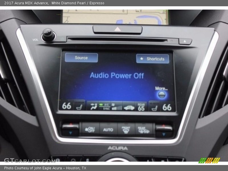 White Diamond Pearl / Espresso 2017 Acura MDX Advance