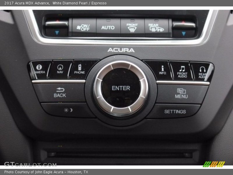 White Diamond Pearl / Espresso 2017 Acura MDX Advance