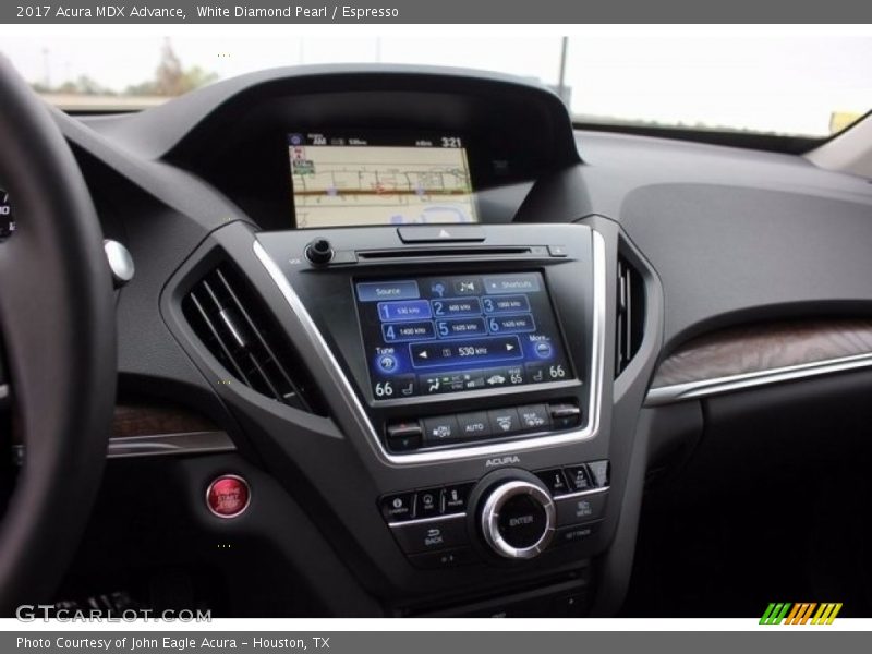 White Diamond Pearl / Espresso 2017 Acura MDX Advance