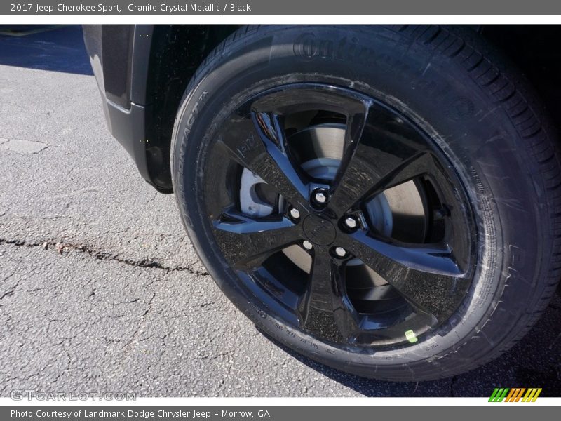 Granite Crystal Metallic / Black 2017 Jeep Cherokee Sport